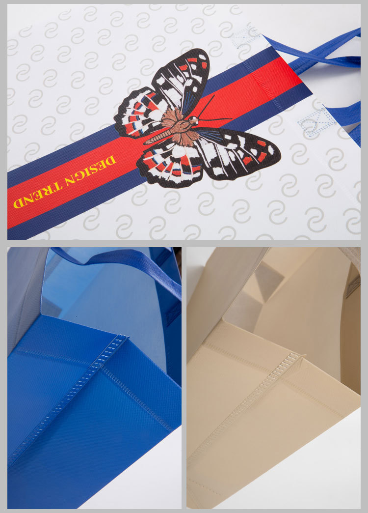 Wholesale of large-sized laminated non-woven fabric bags with logo printing for clothing stores, thickened three-dimensional bags and handbags pic 20