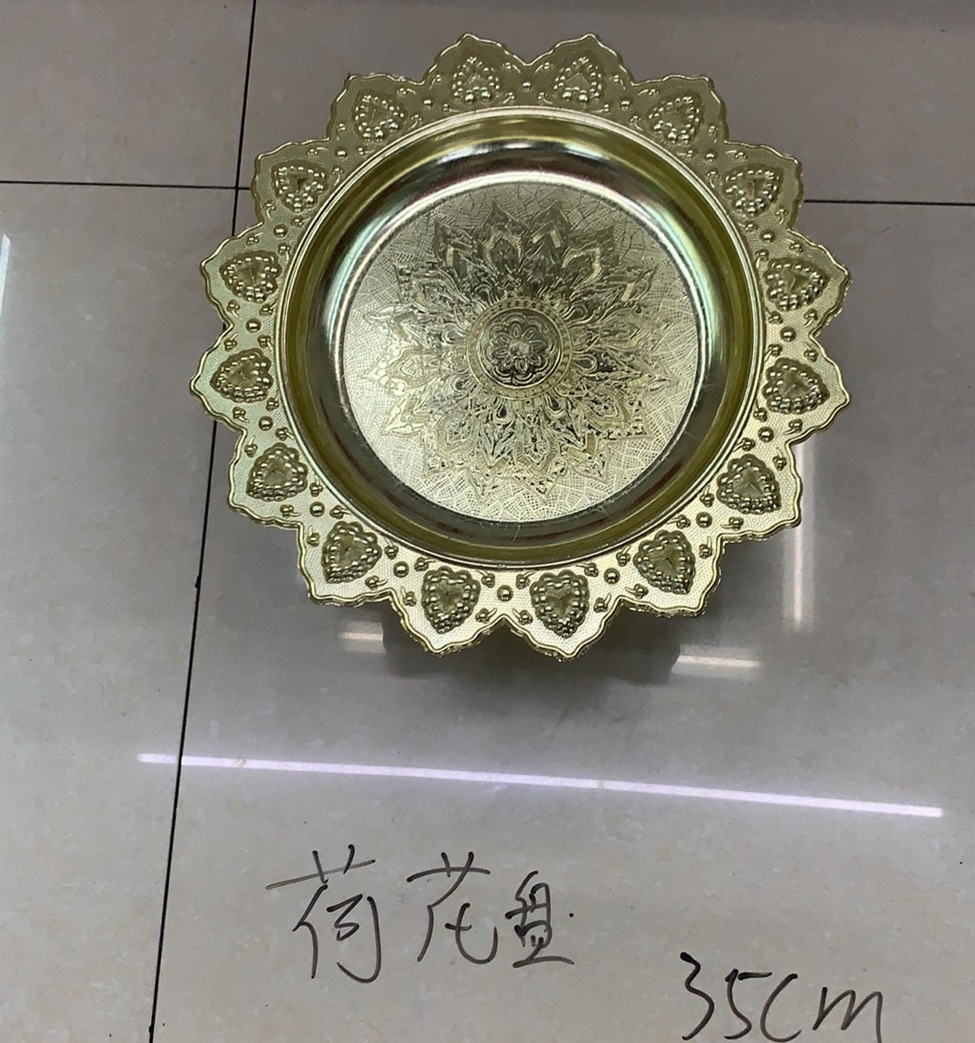 多种款式方形圆形电镀金色银色盘子瓜果盘详情9