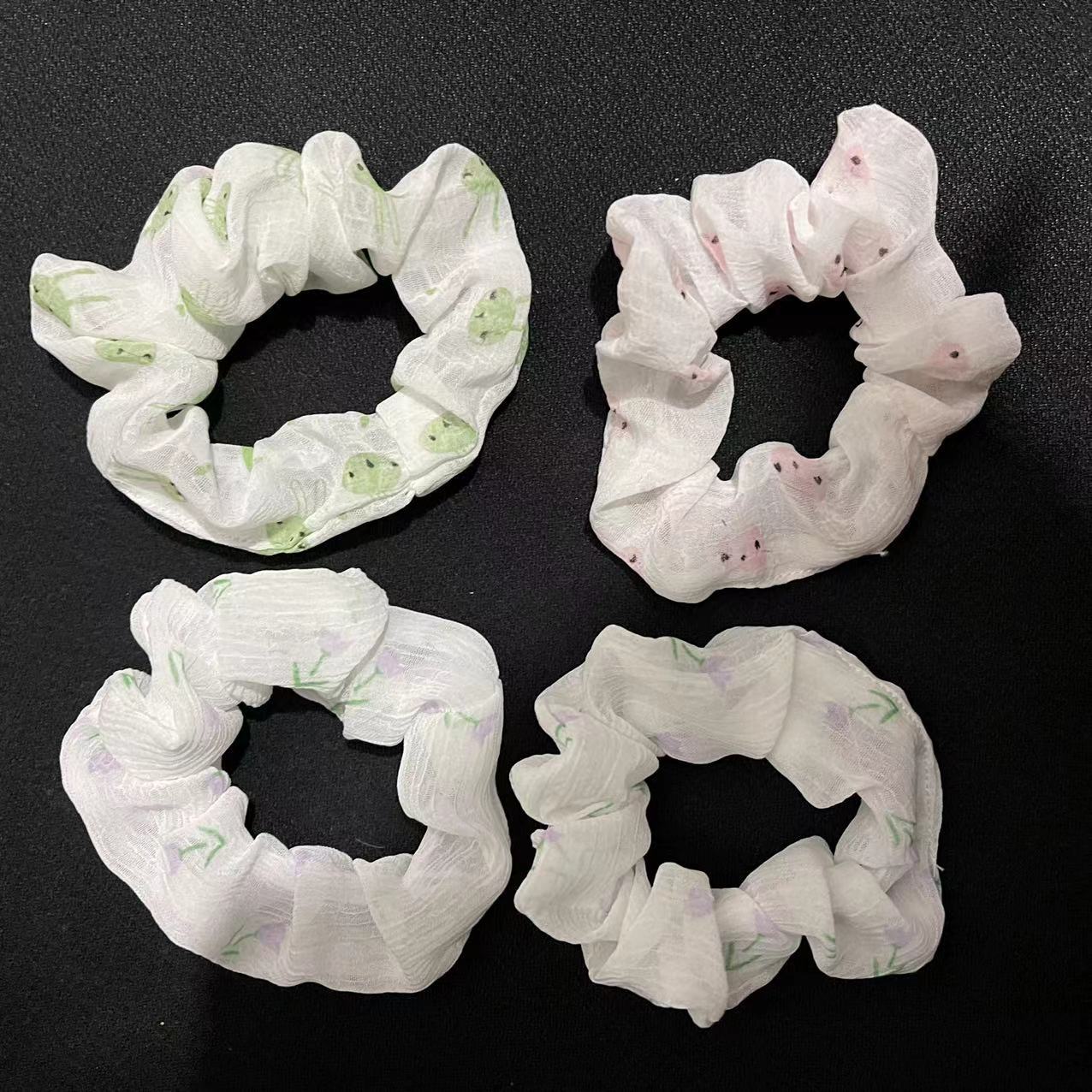 Meatball head, pig intestine hair tie, Instagram influencer, Korean simple and elegant style, large intestine hair tie, hair band headwear for women pic 2