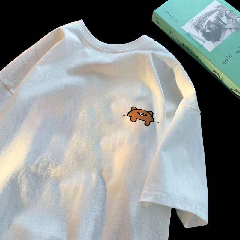 2023夏男士短袖t恤修身圆领潮流百搭国潮印花短袖衫上衣服潮流T恤详情15