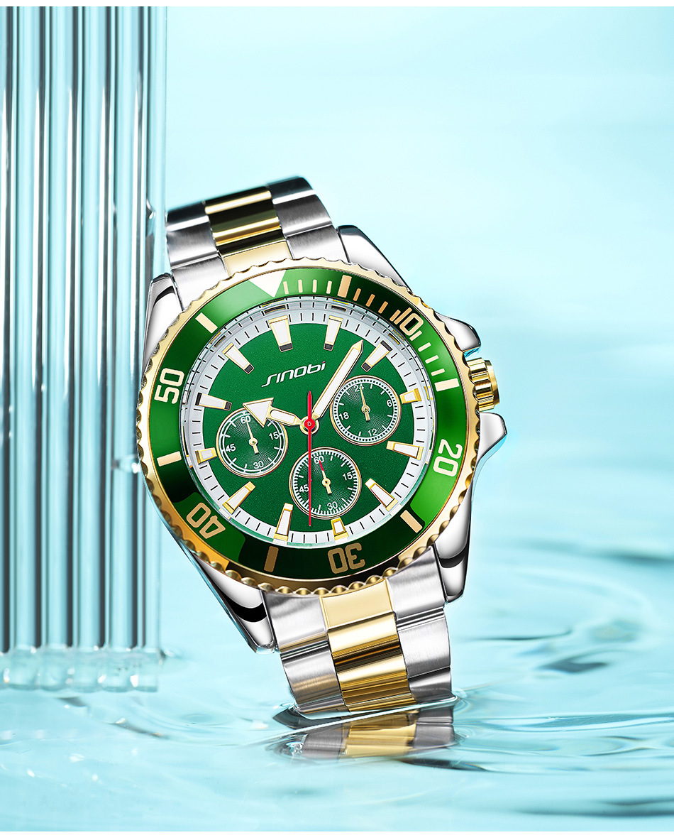 Sinobi男士手表防水石英表绿水鬼夜光批发跨境手表非机械手表男表详情17