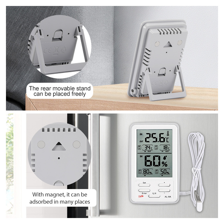 New type of temperature and humidity meter, indoor and outdoor high and low temperature alarm electronic thermometer, pharmacy cold storage temperature and humidity alarm pic 6