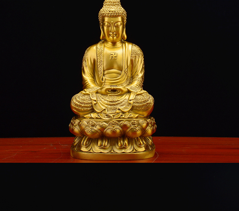 纯铜三宝佛像释迦牟尼阿弥陀佛药师佛摆件工艺品佛堂供奉掌柜推荐详情16