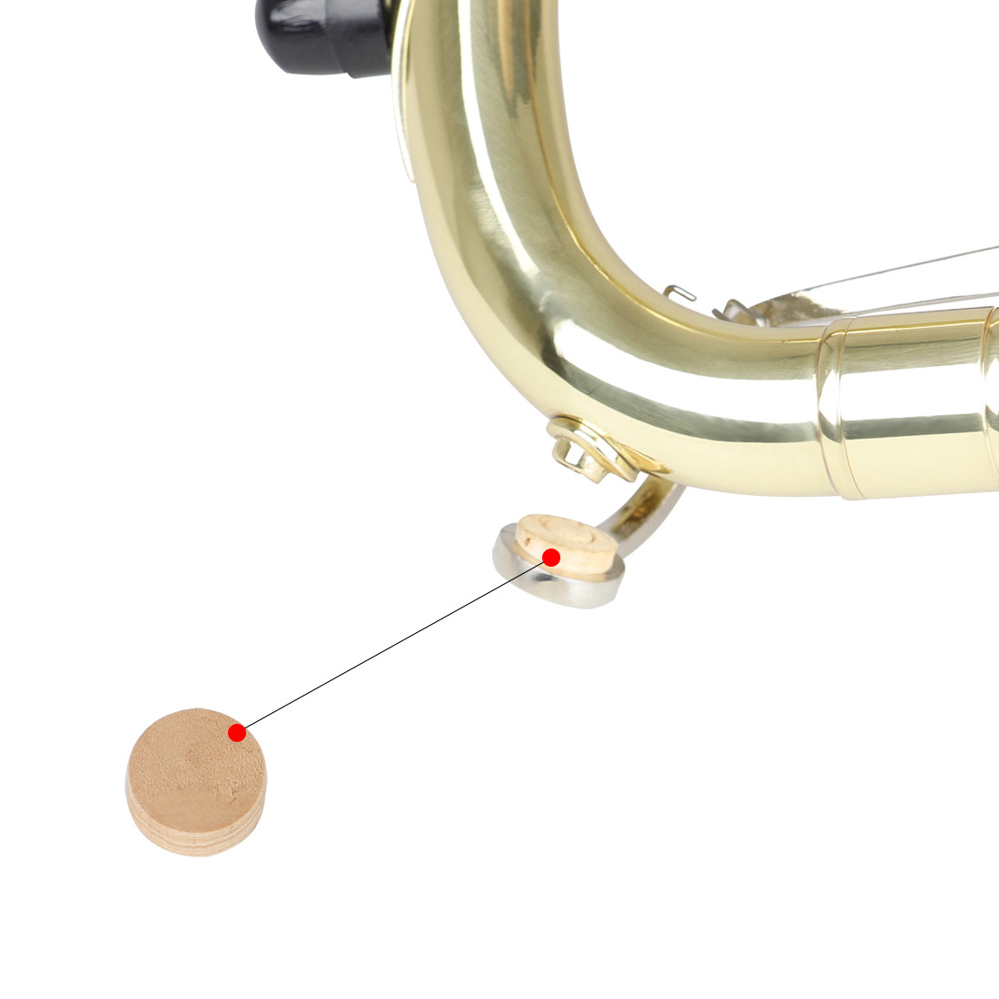 Llaves de lanzamiento de trombón tapón de corcho 5 piezas de montaje válvulas de lanzamiento de trombón absorbentes y fuertes accesorios de instrumentos de viento de cobre tapón de corcho pic 11