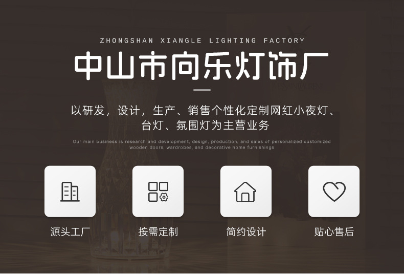 网红摆件亚克力LED小夜灯卧室床头餐厅跑道创意氛围台灯浪漫礼物详情1