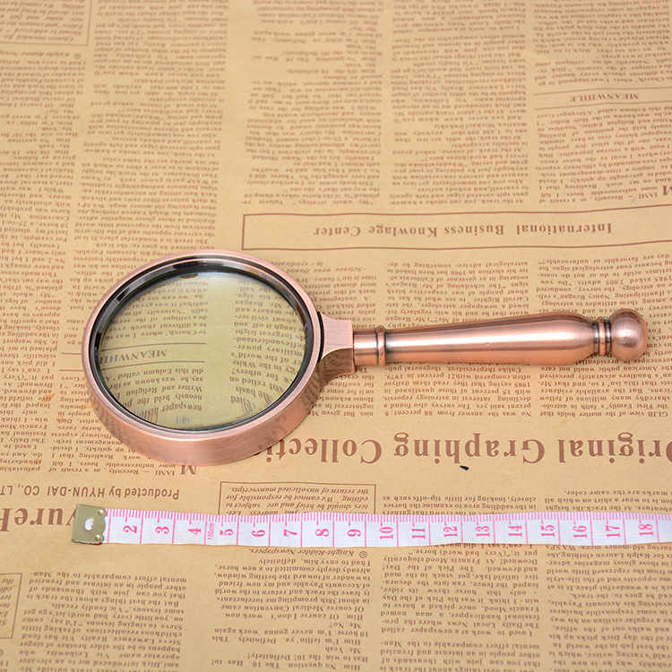 (Jinghui) Factory direct sale vintage 80MM high magnification 10x handheld magnifying glass for the elderly pic 4
