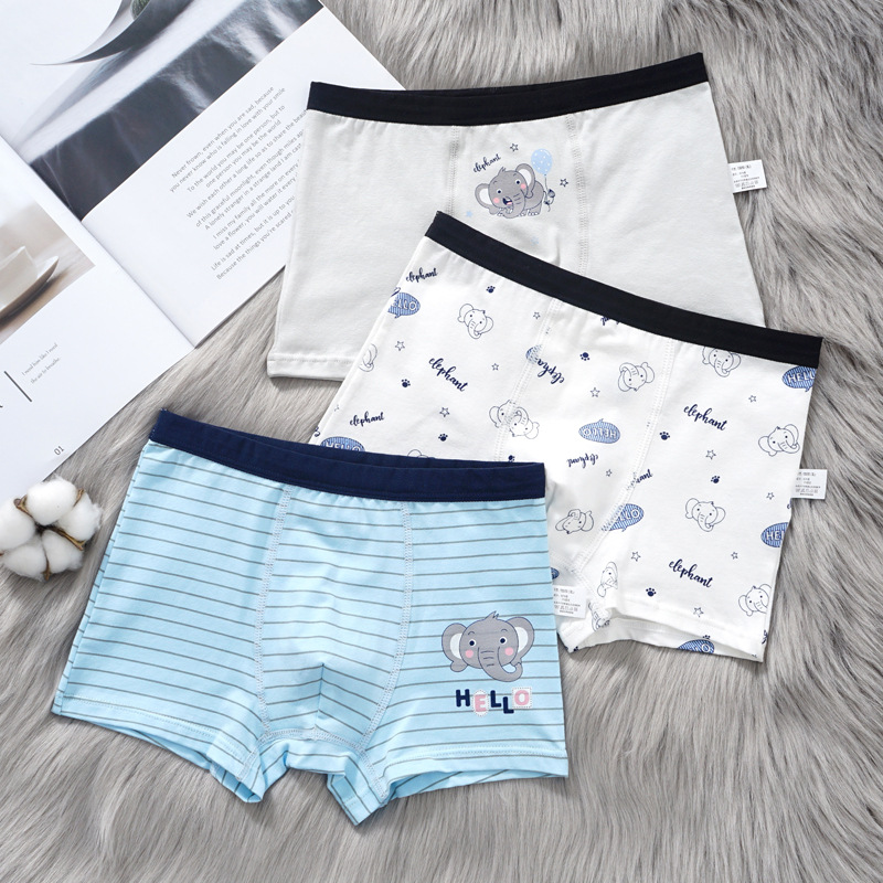 儿童纯棉内裤男童平角裤柔棉宝宝男孩小童中大童四角裤短裤2-15岁详情6