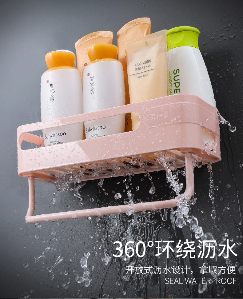 卫生间置物架壁挂洗手间洗漱台吸盘厨房厕所吸壁式免打孔浴室收纳详情9