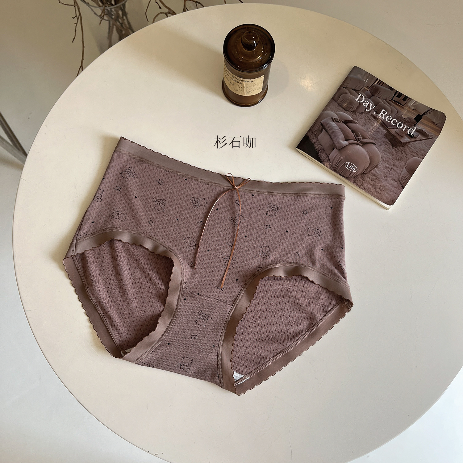 日系无感抑菌裆内裤少女学生蝴蝶结可爱中腰提臀舒适女士三角裤头详情13