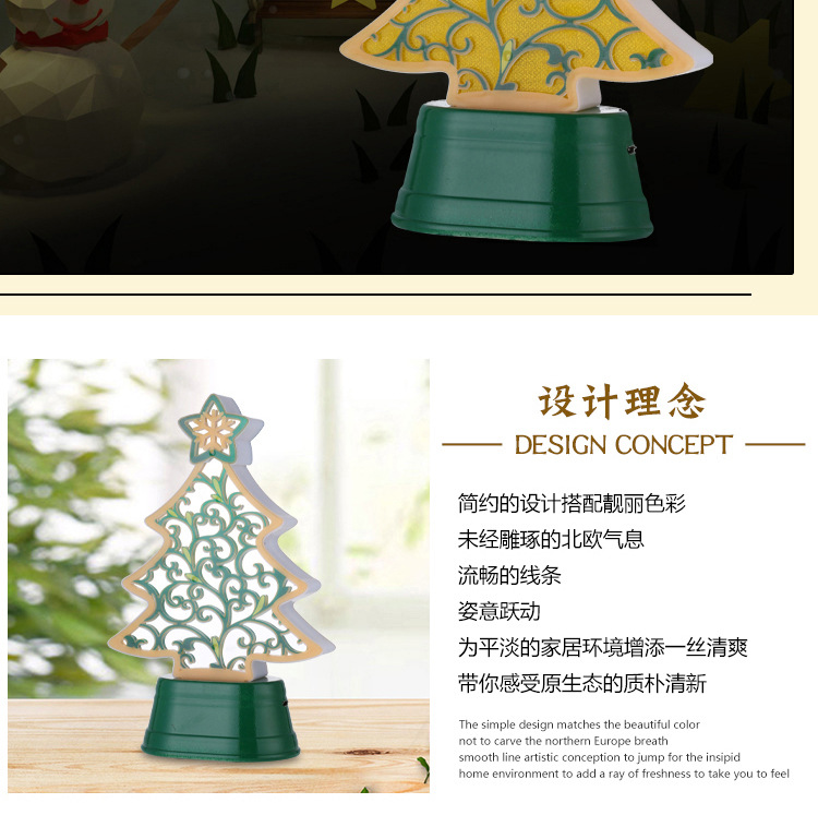 跨境圣诞节LED发光圣诞树装饰品圣诞灯光装饰品圣诞树爆款挂件详情3