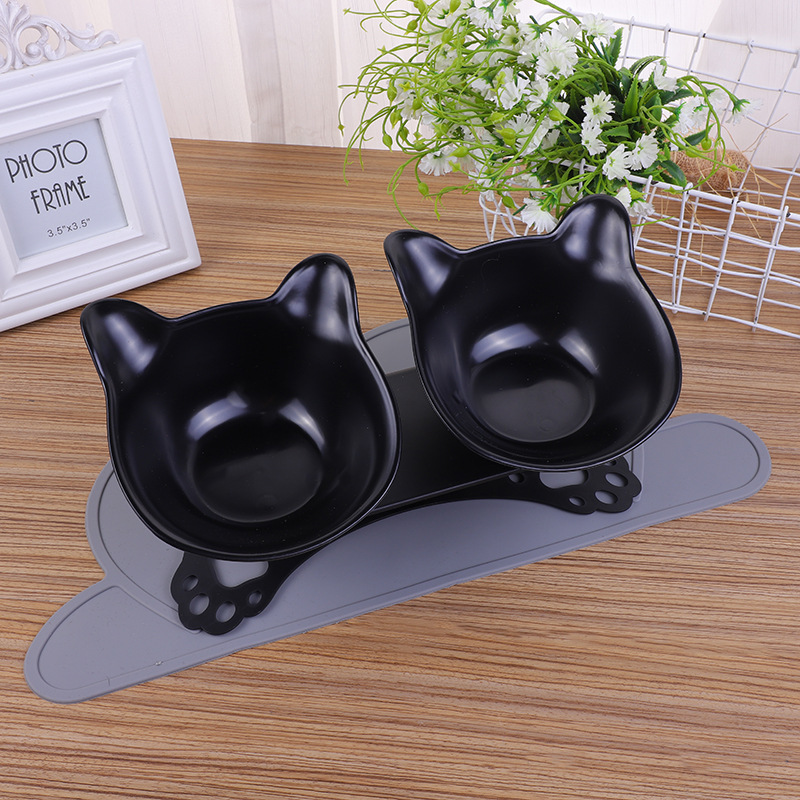 Creative and personalized cat paw base animal-shaped cat and dog pet feeding basin and bowl mat in stock pic 4