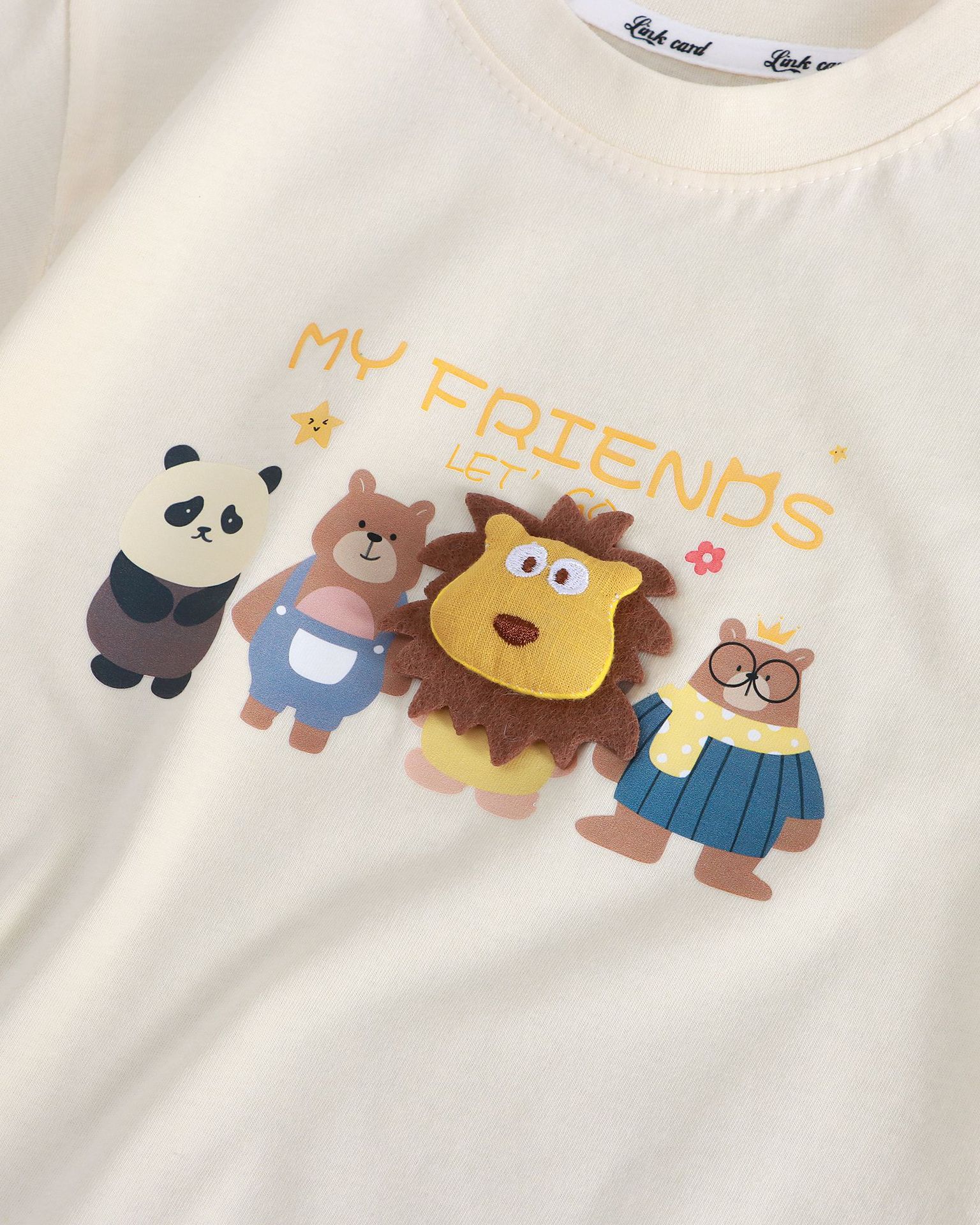 新款卡通立体玩偶T恤儿童短袖纯棉男童女童夏季单件中大童亲子装详情10