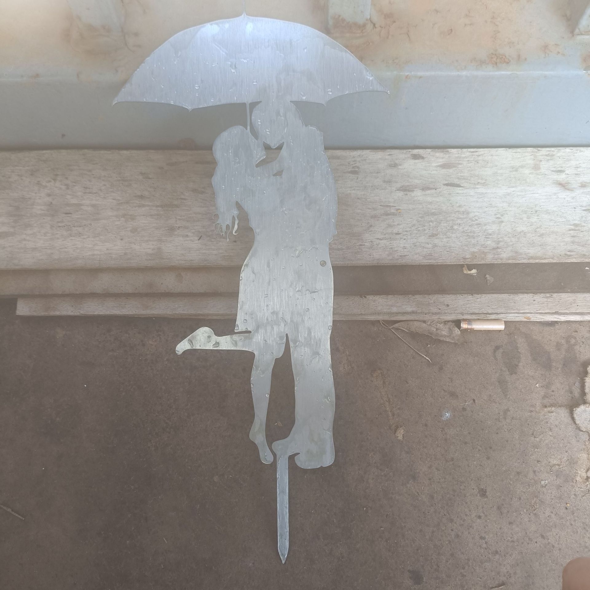 跨境新款创意生锈动物剪影立体庭院地插装饰花园摆件户外插件雕塑详情9