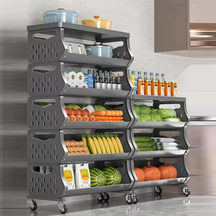 Mobile trolley, floor-standing, multi-level kitchen storage trolley, living room snack storage trolley, bathroom storage rack pic 8