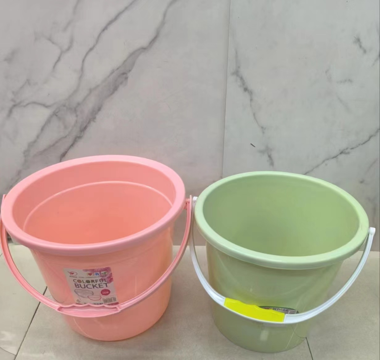 家用带手提储水桶塑料无盖有盖水桶宿舍洗衣澡桶收纳桶提水桶浴室详情1