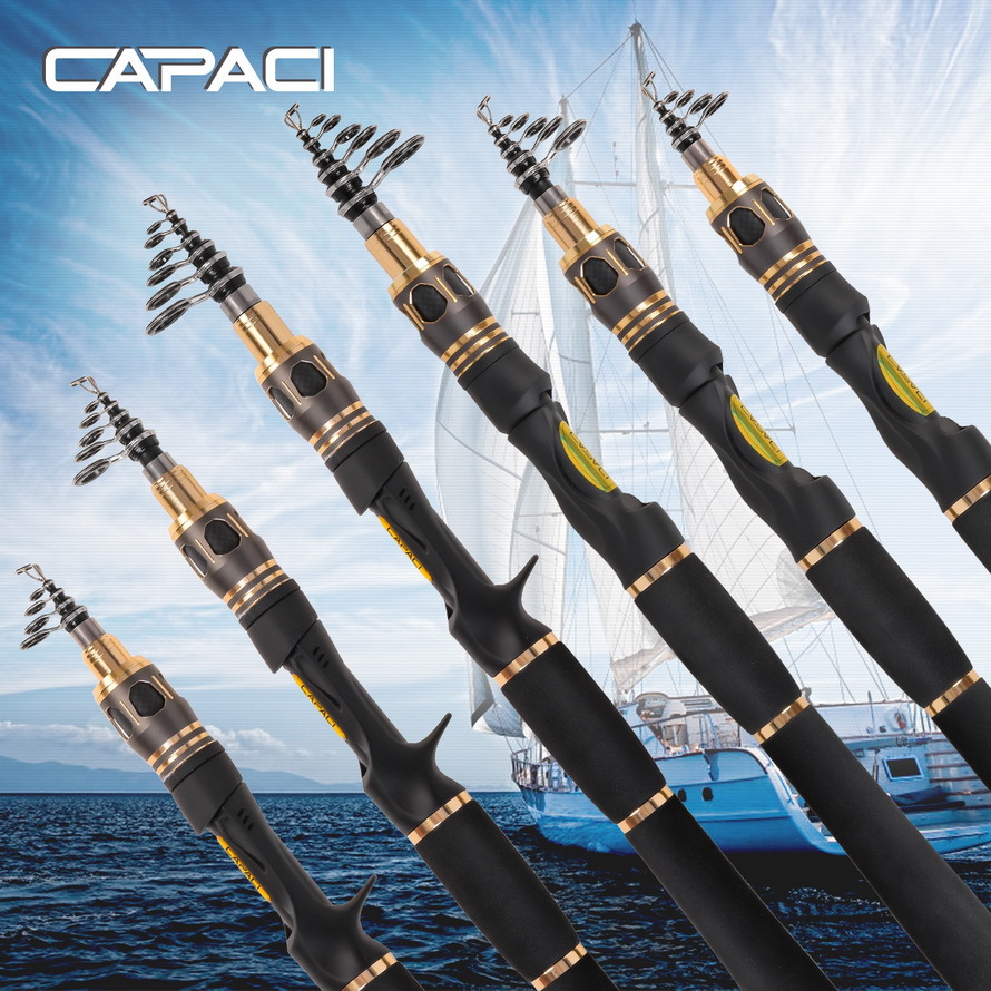 28082 CAPACI [RF Series Retractable Lull Rod] 1.82.12.4 Horse Mouth Bait Rod Fishing gear wholesale pic 1