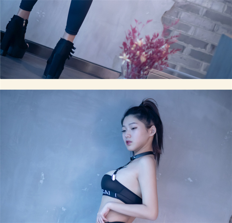 Sexy low-waisted ice silk elastic slimming outdoor pants that expose the buttocks nine-inch skinny pants of good quality factory straight hair pic 13