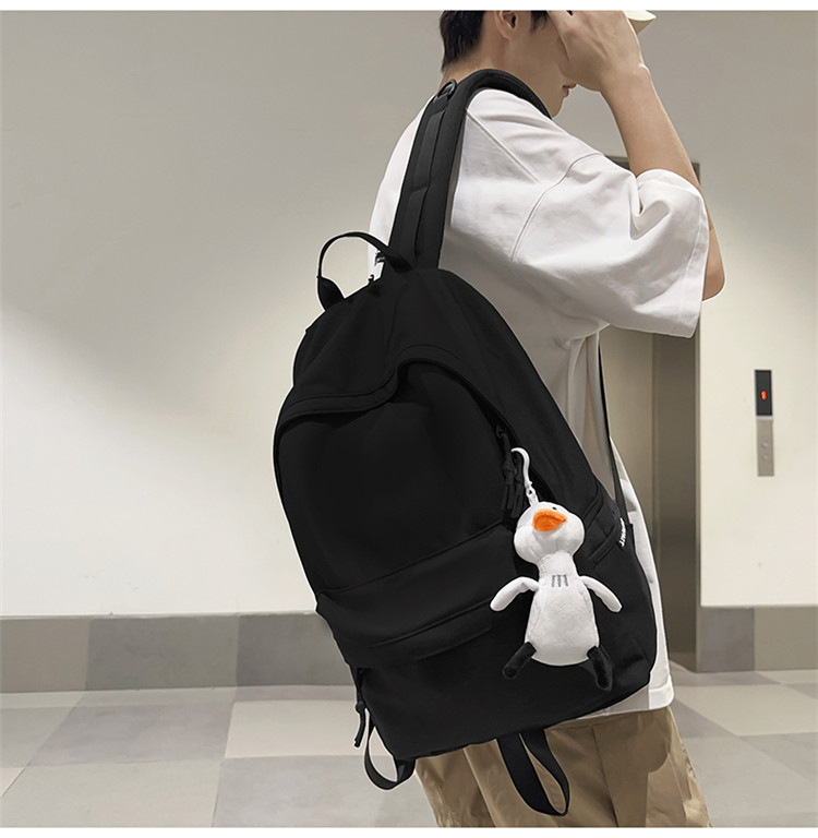 跨境2024新款男简约高中大学生双肩包女休闲大容量初中生旅行背包详情21