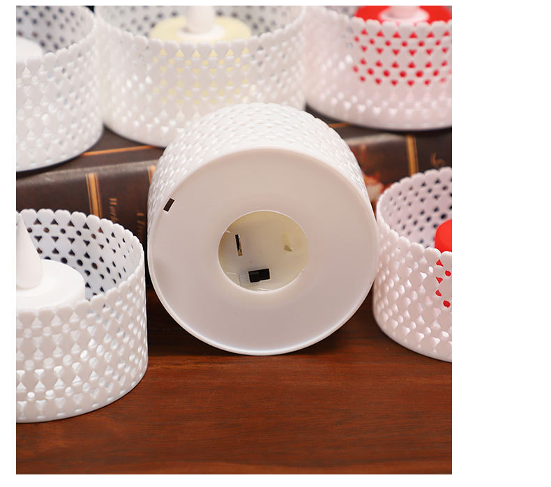 Amazon electronic candle hollowed-out candle lamp Birthday led romantic proposal atmosphere decoration mini night light pic 11