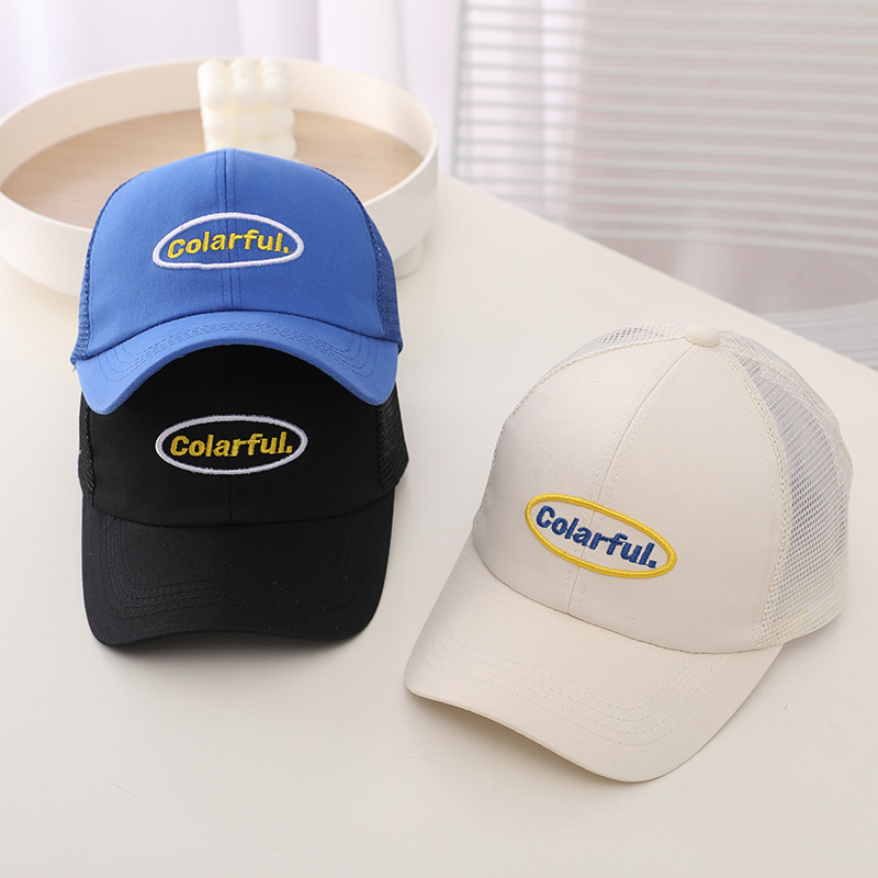 Sombreros para niños verano niñas sombrero de pato bebé mid-big boy gorra de béisbol para niños sombreado protección solar malla sombrero marca de marea pic 6