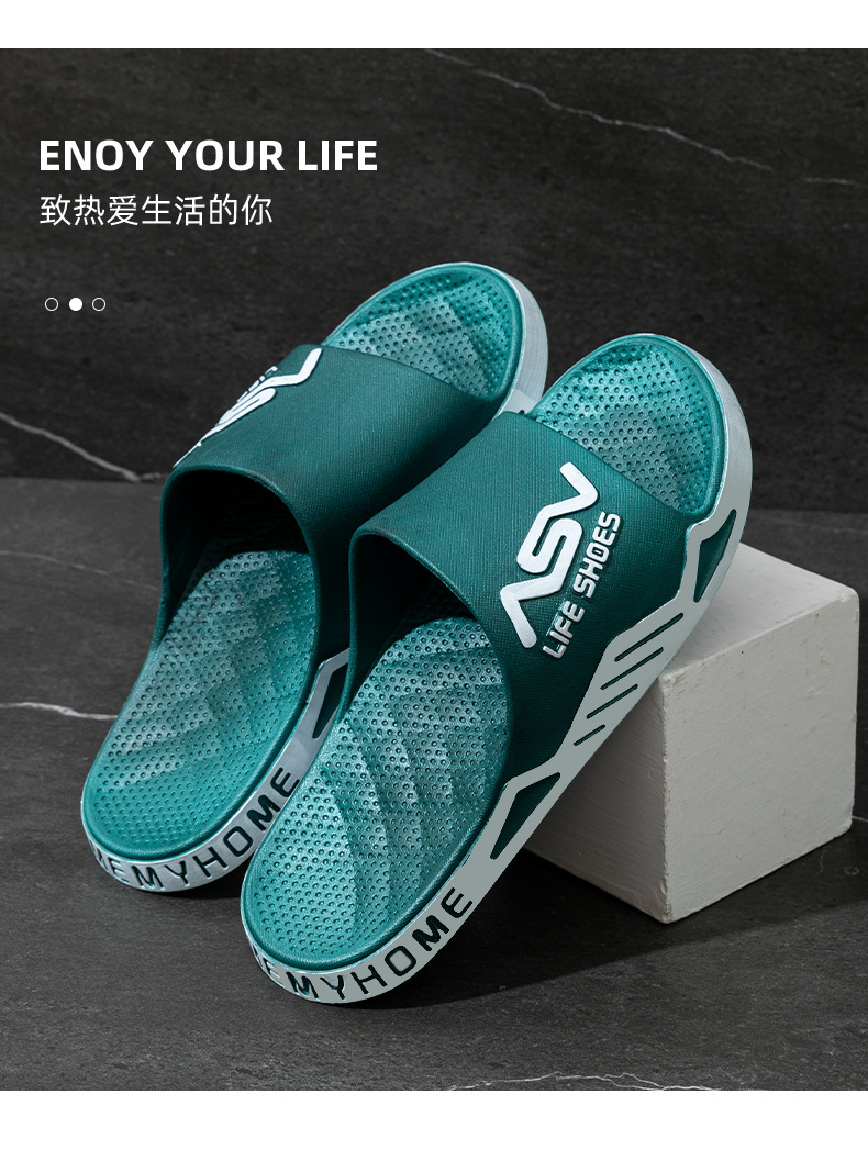 红鹤踩屎感拖鞋男PVC防滑凉拖鞋家居浴室拖鞋浴室拖简约居家凉拖详情5