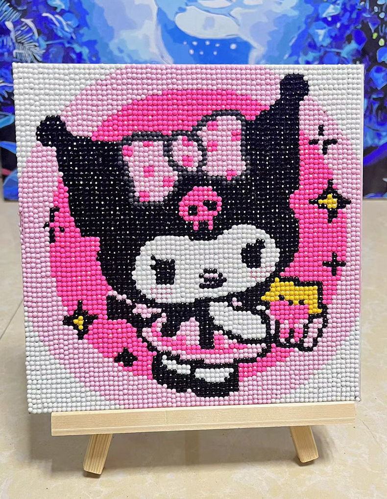 正版正品儿童手工益智点钻画卡通女孩贴画地摊热卖DIY钻石画满钻详情6