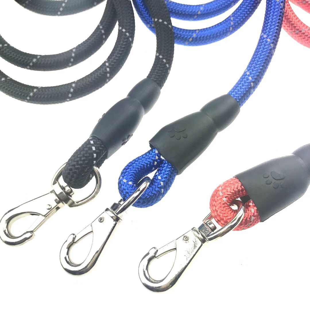 Pet leash K9 dog nylon reflective impact leash round rope Pet supplies in stock pic 5