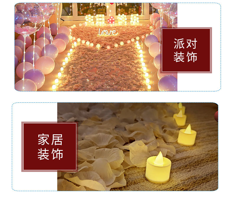 Cross-border exclusive black core tearful led electronic candle lamp for bedroom creative birthday, wedding, Halloween party decoration pic 7