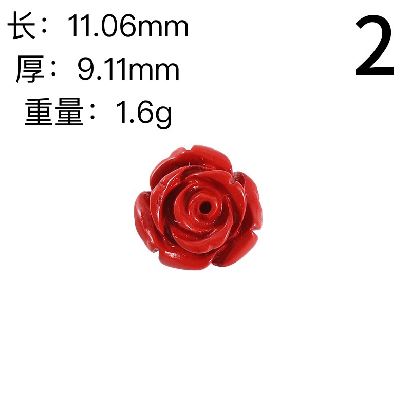 Wholesale of high-content cinnabar flat-bottomed lotus, perforated rose, small accessories, lotus seeds, lotus pods and loose beads pic 5