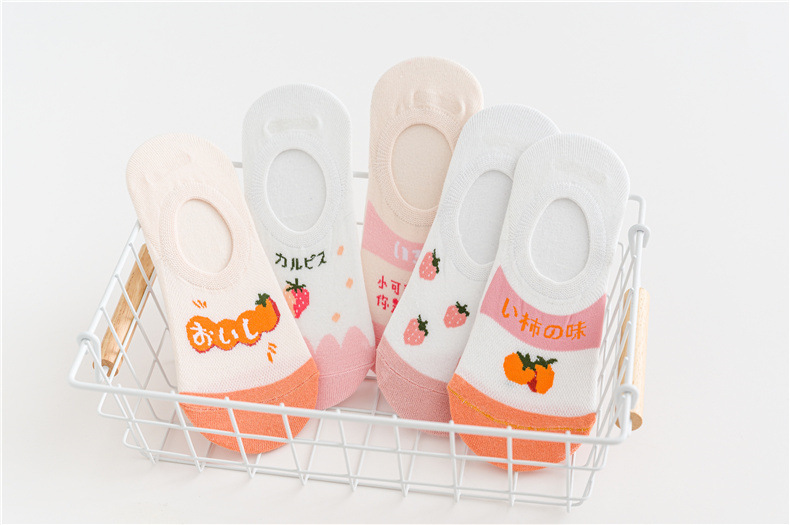 新款女隐形春夏女士袜子纯色防掉跟隐形袜点胶空调袜室内袜脚底袜详情59