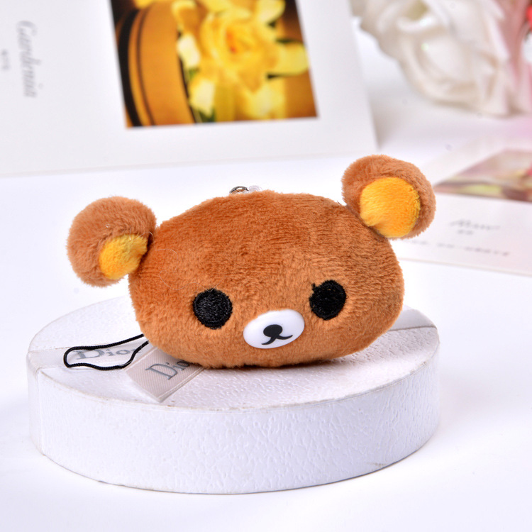 Cartoon animal head plush pendants, mini dolls, toys, headwear, clothing accessories, small claw machine dolls pic 2