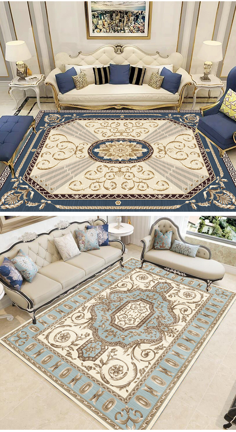 Cross-border wholesale of custom-made European-style carpets for home living rooms, easy to maintain, and retro European-style carpets for living rooms and bedrooms pic 5