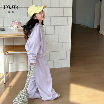 女童T恤春季2025新款韩范修身小女孩连帽上衣儿童长袖春装详情3