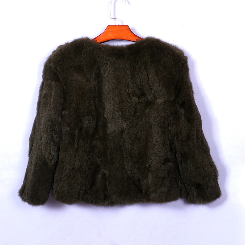 Export trade, one-piece consignment of real rabbit fur coats for women, short style, new Korean style, slimming fur wholesale pic 22