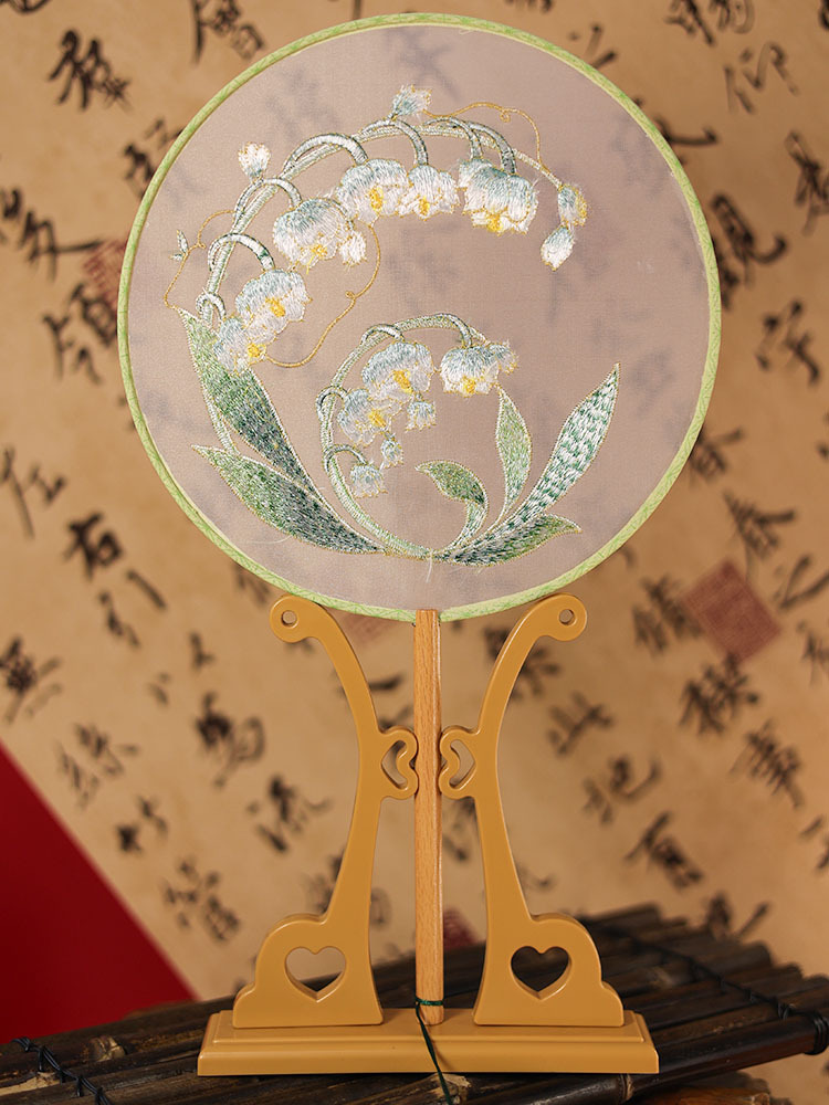 刺绣扇子古风绣花团扇古风汉服扇古典扇舞蹈扇团扇旗袍扇古典圆扇详情9