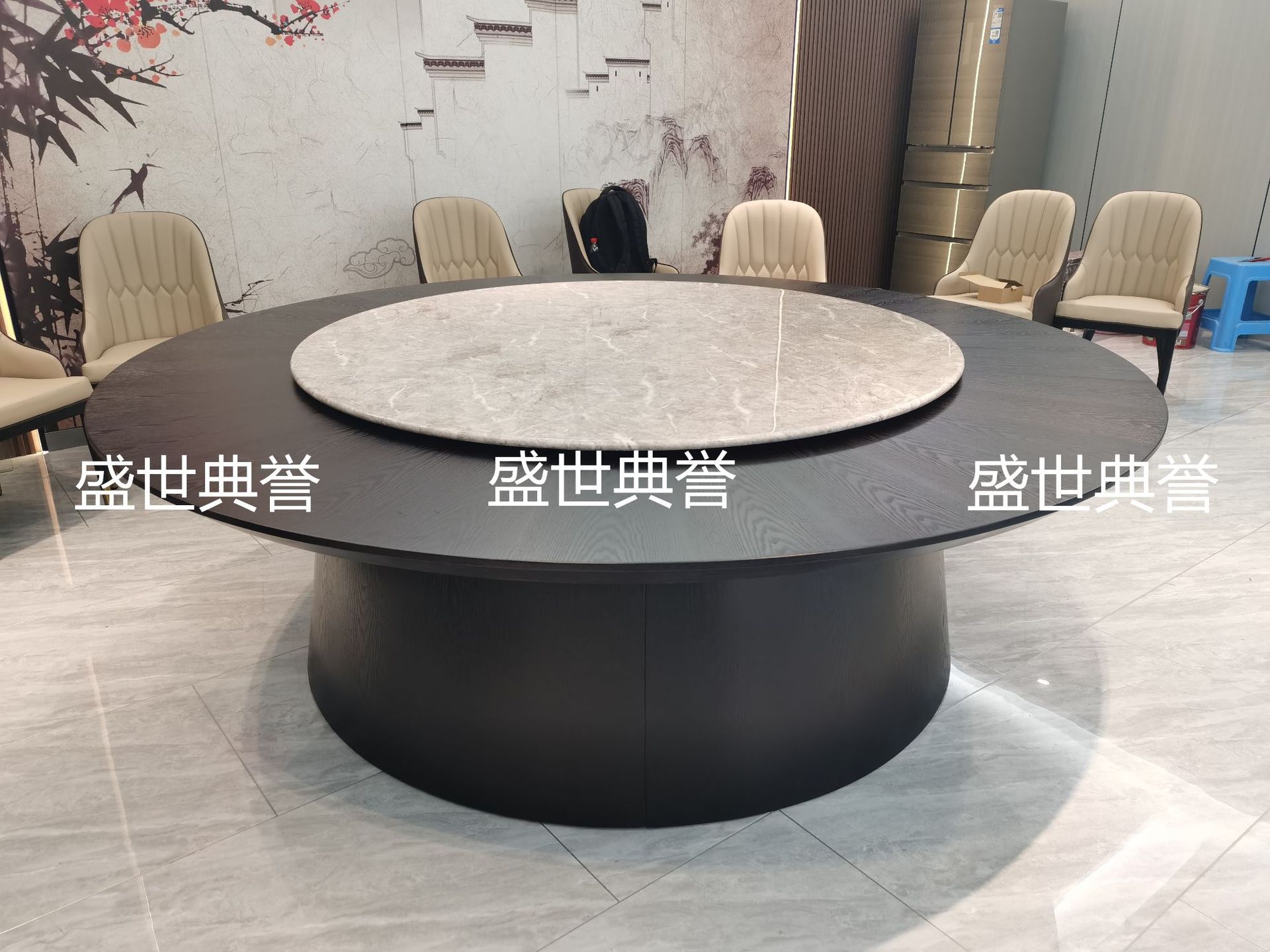 佛山专业生产酒店实木电动餐桌酒楼电动转盘餐桌海鲜餐厅轻奢餐桌详情11