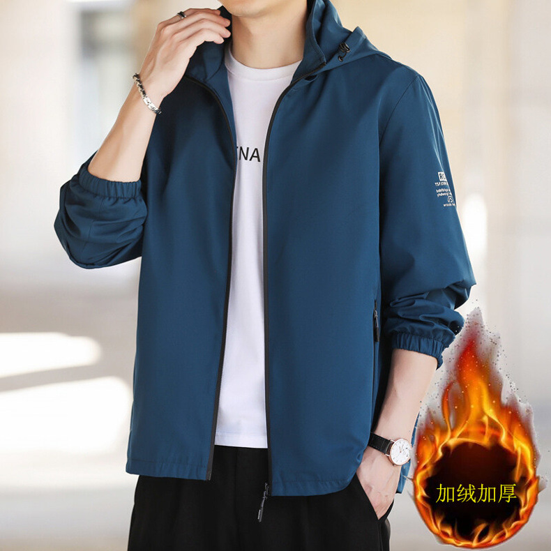 Chaqueta con capucha hombre otoño invierno 2022 casual juventud con capucha carga hombre ropa de trabajo cuello de pie hombre abrigos pic 14