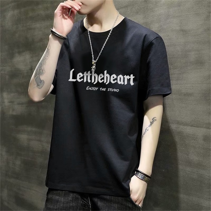 男士短袖t恤2024新款夏季潮流韩版宽松打底衫衣服体恤大码青少年详情13