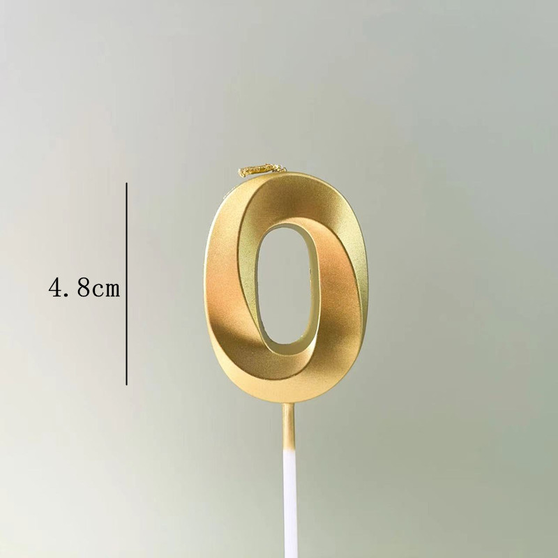 Birthday candles with gold plating, 0-9 cake decoration, party supplies, PVC box, digital candles pic 3