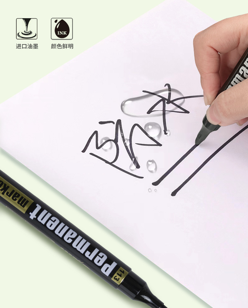 The oil-based marker pen G113 has a smooth and round tip for writing. For export orders, you can order Xia Xing Gxin pic 5