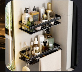 卫生间置物架吸盘式厕所洗手间洗漱台壁挂墙上厨房浴室收纳免打孔详情3