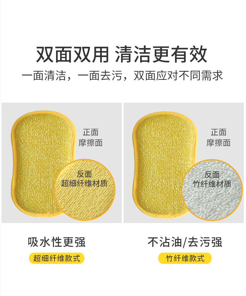 Factory direct sales of daily necessities, double-sided absorbent kitchen cloths, dishwashing and scrubbing tools, sponge sponges, dishwashing sponges pic 11