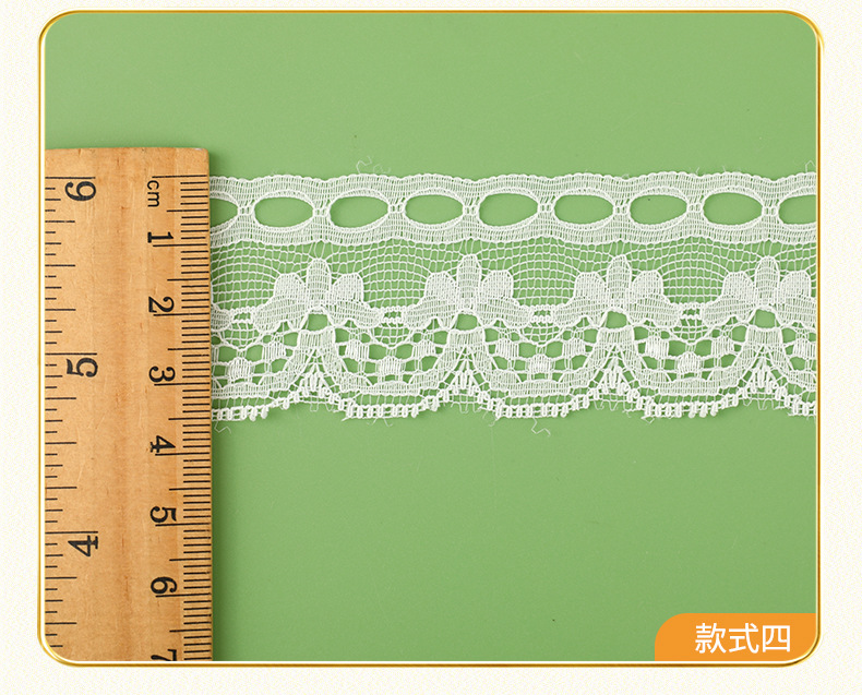 白色镂空蕾丝花边 波浪形蕾丝边 4cm无弹蕾丝花边 小清新花边辅料详情11