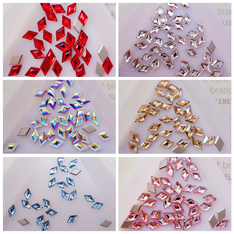 奥地利水晶配件2773菱形银底平钻&灰底烫钻奥钻美甲水晶饰品贴钻详情6