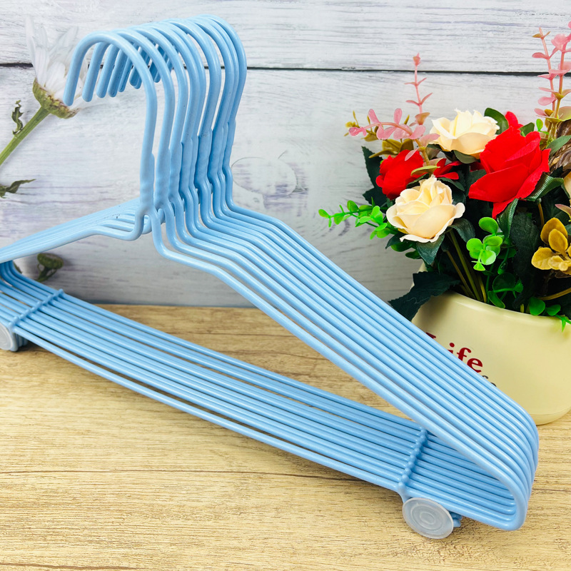 721衣架加粗简约晾衣架衣架批发无痕衣架家用成人防滑塑挂衣架详情2