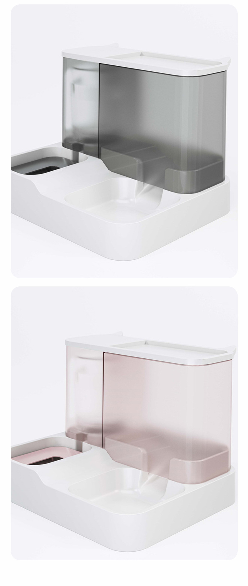 Cat automatic feeder, water dispenser, large-capacity cat bowl, integrated flowing water, no wet mouth, automatic water feeder pic 12