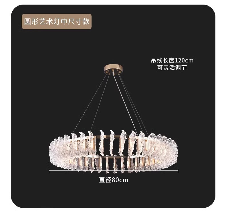 跨境现代轻奢水晶客厅卧室餐厅繁花吊灯高端花开富贵别墅大吊灯详情18