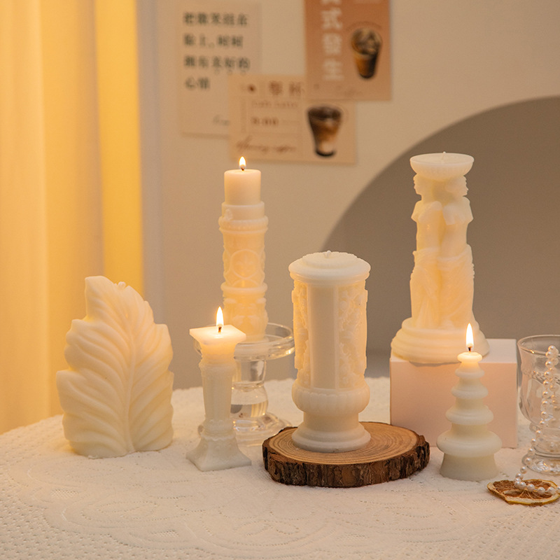 新款造型几何柱蜡香薰蜡烛跨境ins家居摆饰拍摄道具结婚伴手礼详情7