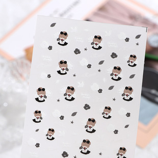 Rose nail art three-dimensional relief original sweet Fruit Vinnie oil painting texture nail art stickers pic 5