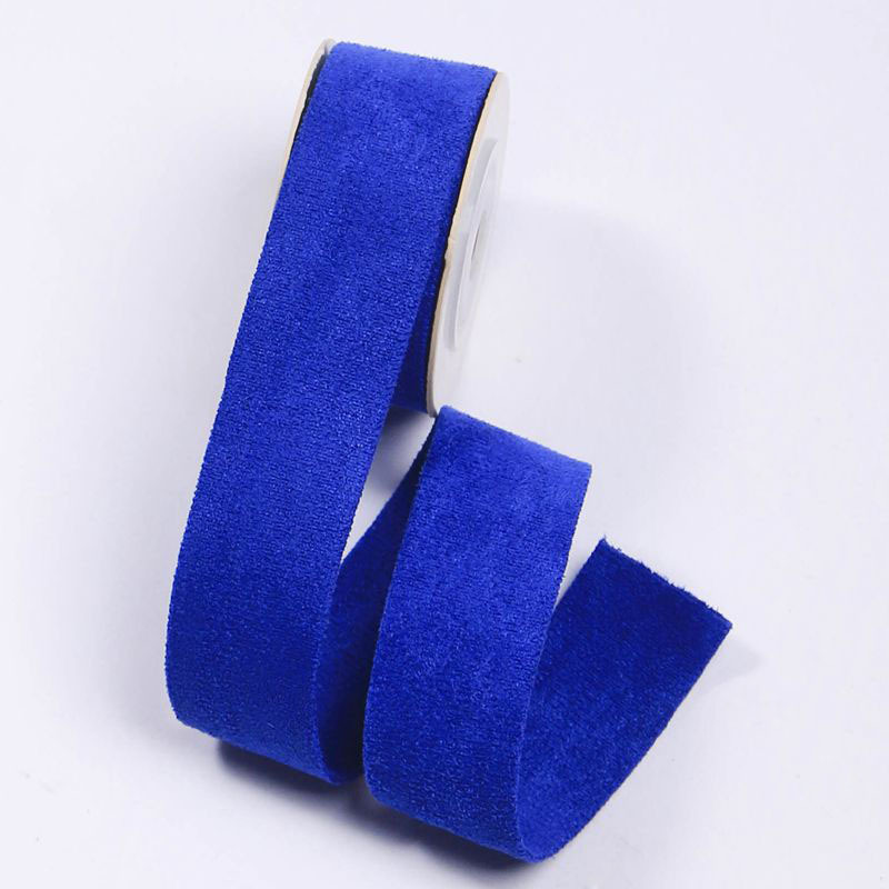 Korean solid-color flocked deerskin micro-elastic webbing DIY bow hair accessory pet chest strap clothes bow tie pic 9